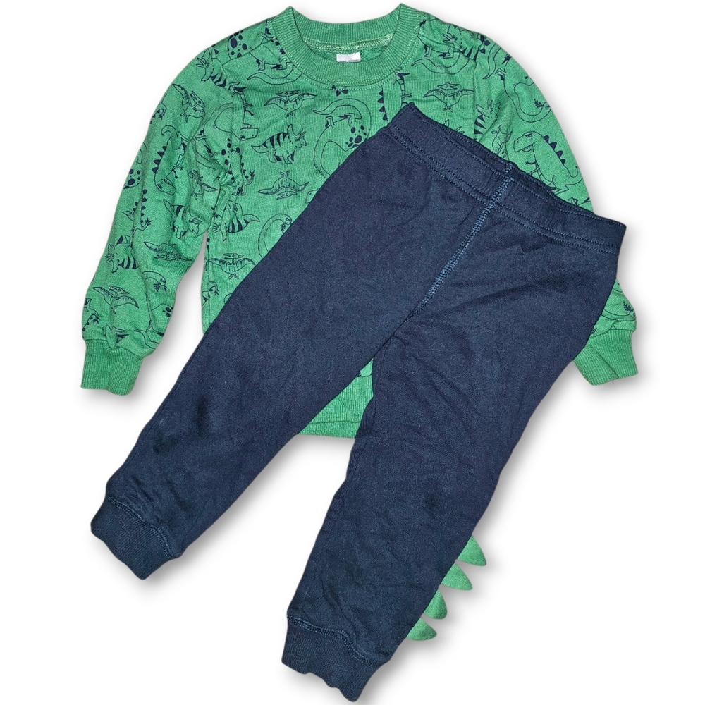 Cater's 3T Toddler Dinosaur Sweatshirt & Jogger Set - Picture 2 of 4